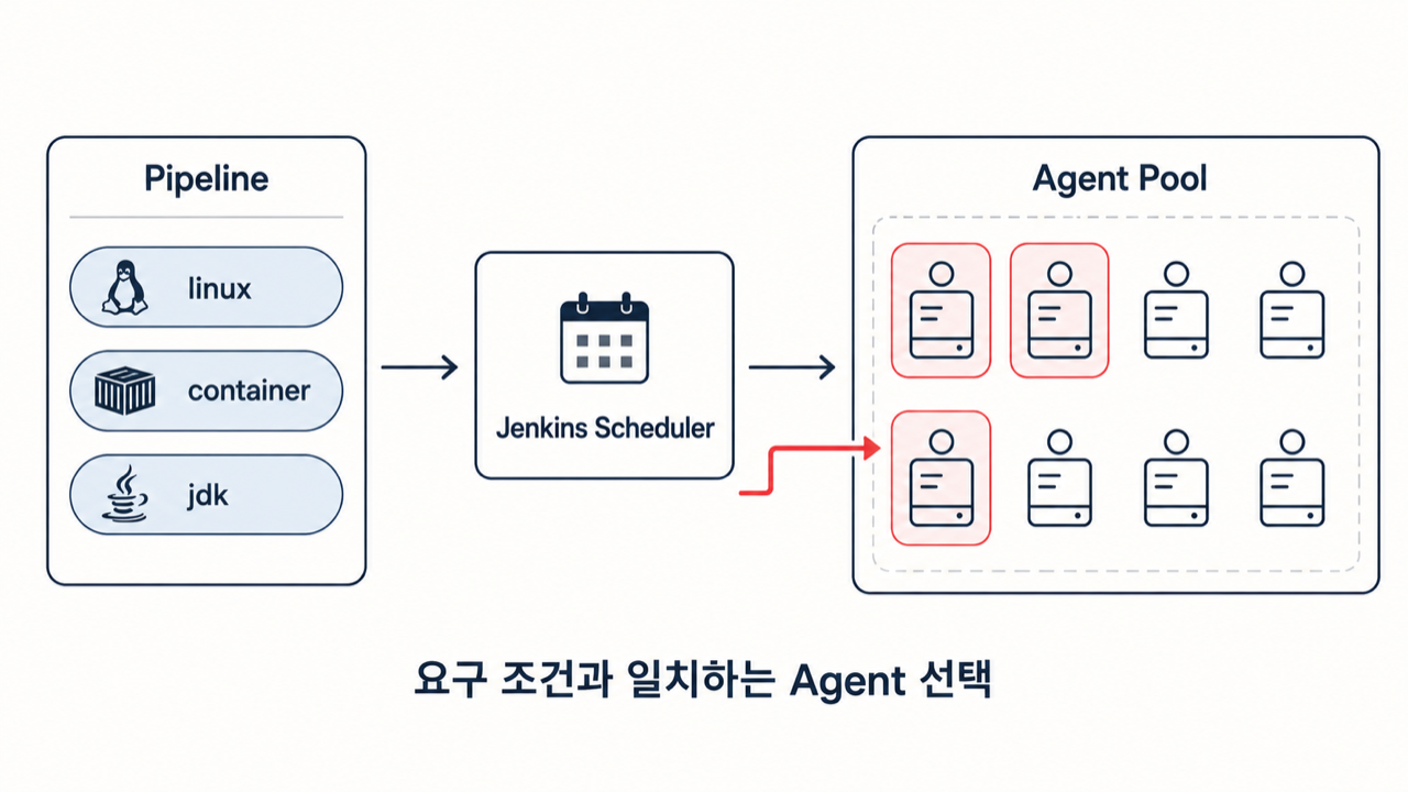 Jenkins Label 요구 조건에 맞는 Agent 선택 과정